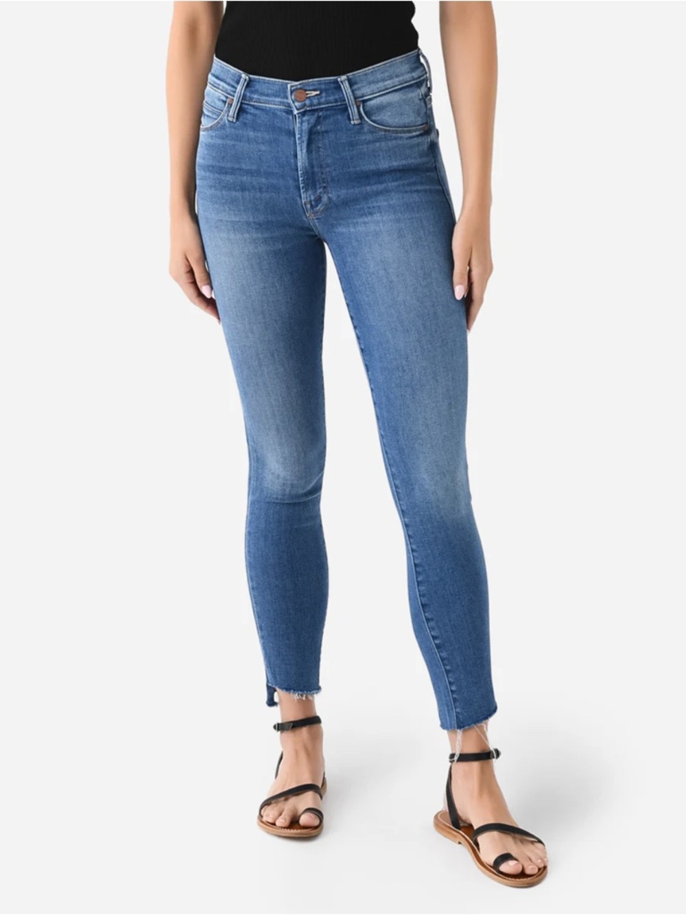 Mother The Stunner Zip Ankle Step Fray in Camp Expert